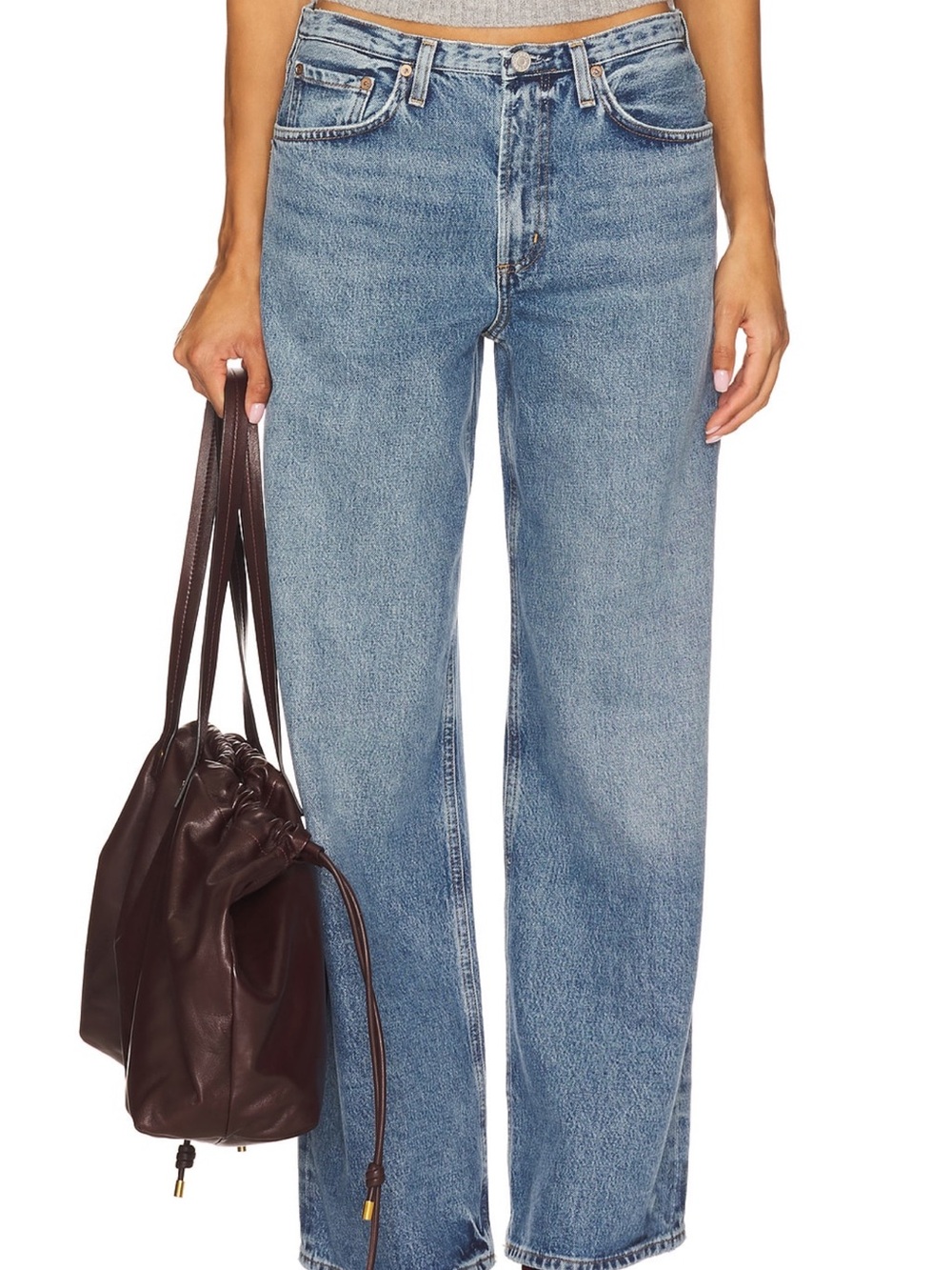 Agolde Kiera Wide Leg Jeans in Downtown